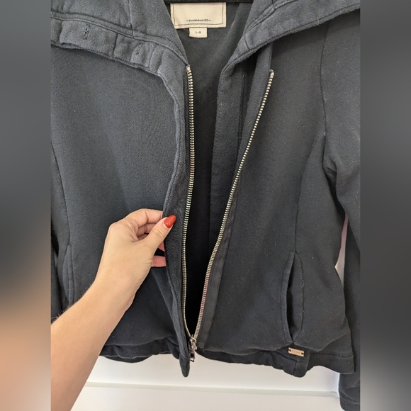 Vintage Roots Full Zip Cowl Neck Heavy Sweater Size Large - Picture 3 of 8